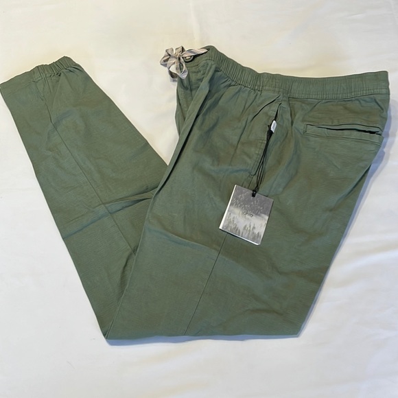 Onia All Terrain Cotton Stretch Ripstop Joggers in Sea Moss Green Size M - Picture 5 of 13